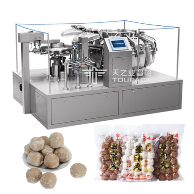 Αυτόματη κενής συσκευασίας μηχανών Doypack όρθια τσαντών μηχανή συσκευασίας σακουλών παγωμένων τροφίμων περιστροφική προ-γίνοντη